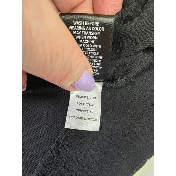 Torrid Black Lace Trim Off Shoulder Chiffon Blouse Plus Size 1 Boho Top - Picture 6 of 9